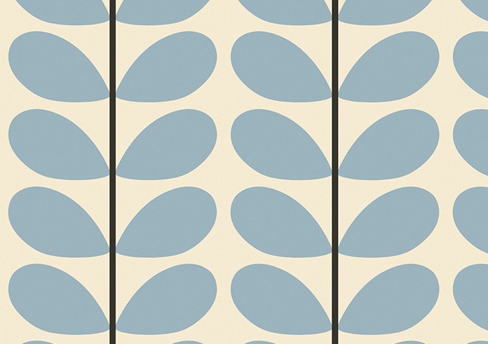 Orla Kiely Two Colour Stem, Powder Blue - Roller Blind - Image 6